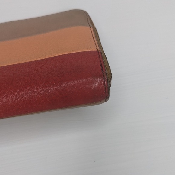 Fossil Tan Stripe Sydney Zip Around Phone Wallet - Picture 11 of 11